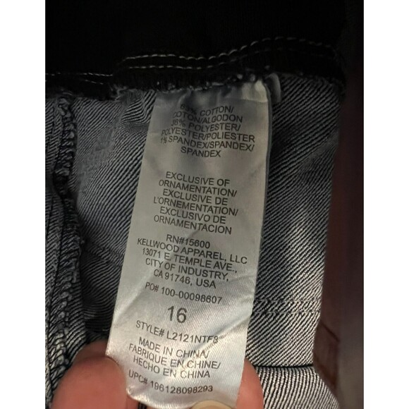 Wit & Wisdom High-Rise 'Ab'solution Shinny Jeans w Raw Hem Women's Size 16 - Picture 12 of 13